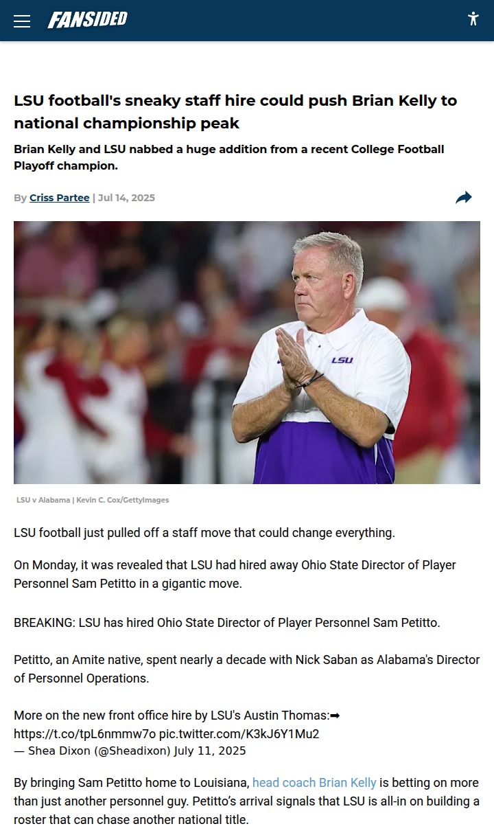 LSU’s Secret Weapon: Petitto Returns Home