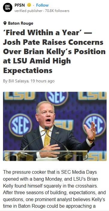 Is Brian Kelly on the Hot Seat at LSU?