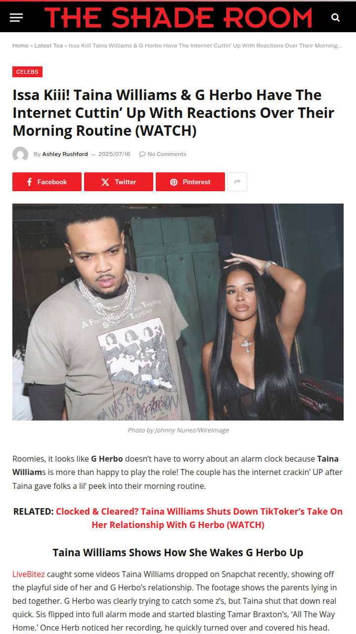 Taina Trolls G Herbo’s Sleep 😂