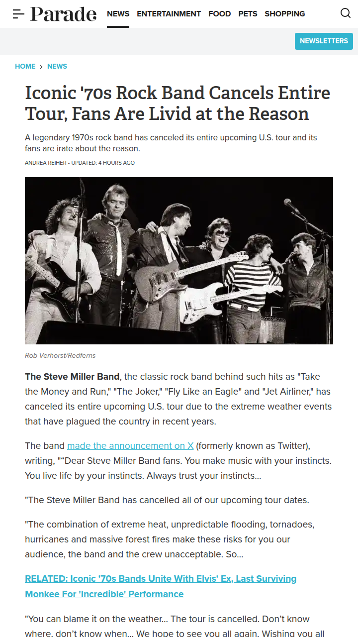 Steve Miller Band Tour Drama 😱