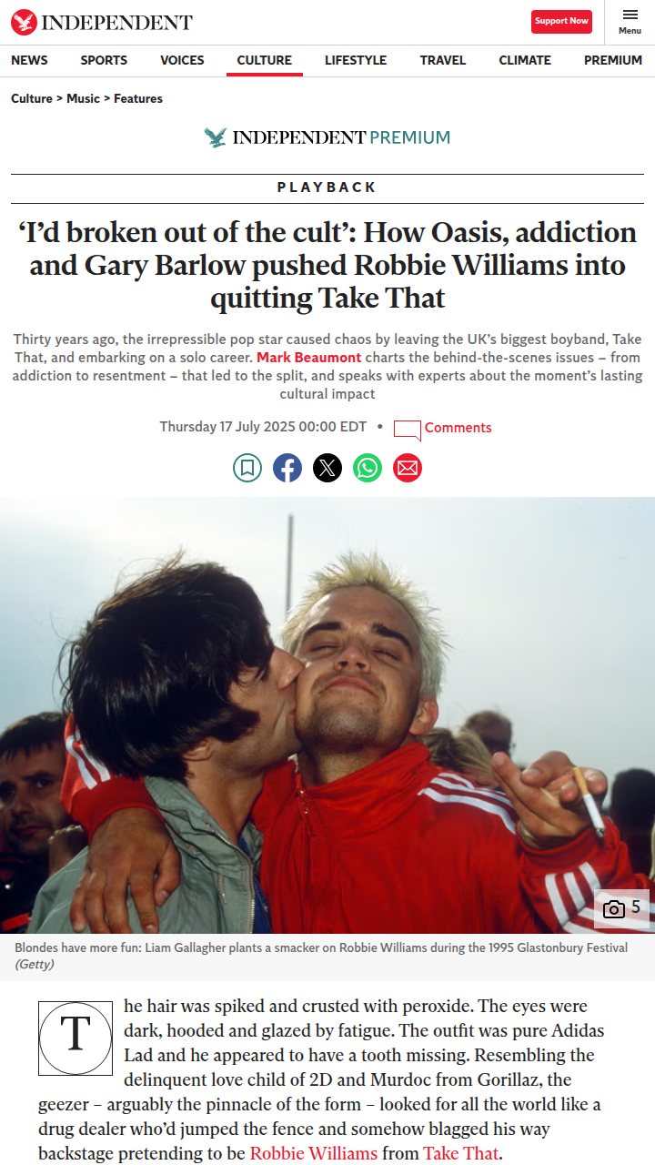 Robbie vs Gary: Take That’s Real Drama 🍻