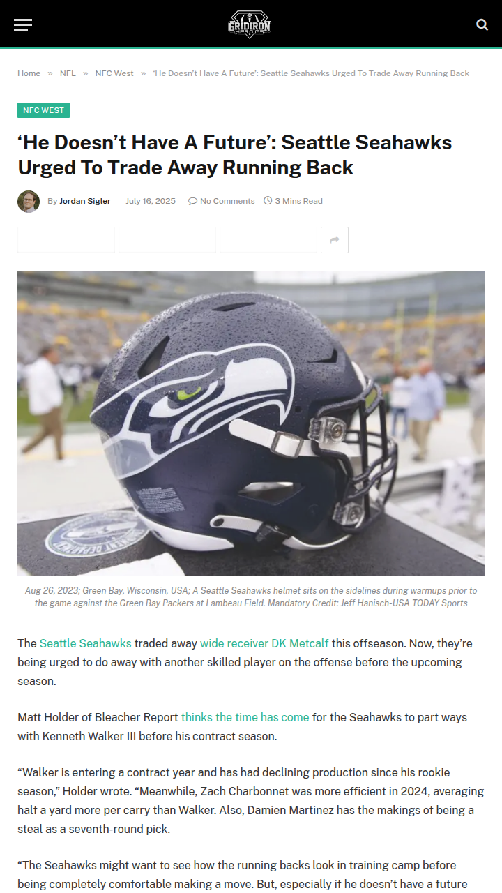 Should Hawks Move On From K9?