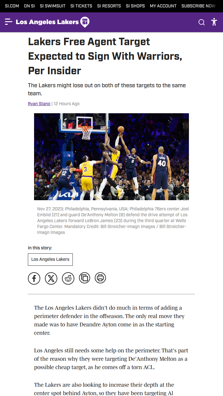 Warriors Snatch Lakers’ Top Free Agent Targets?