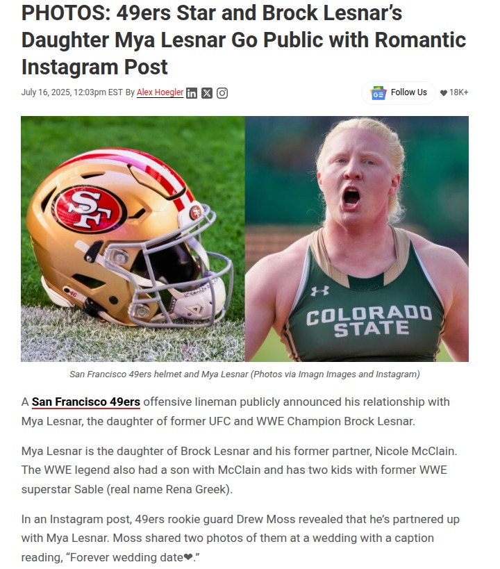 49ers Rookie & Beast Incarnate’s Daughter Go IG Official