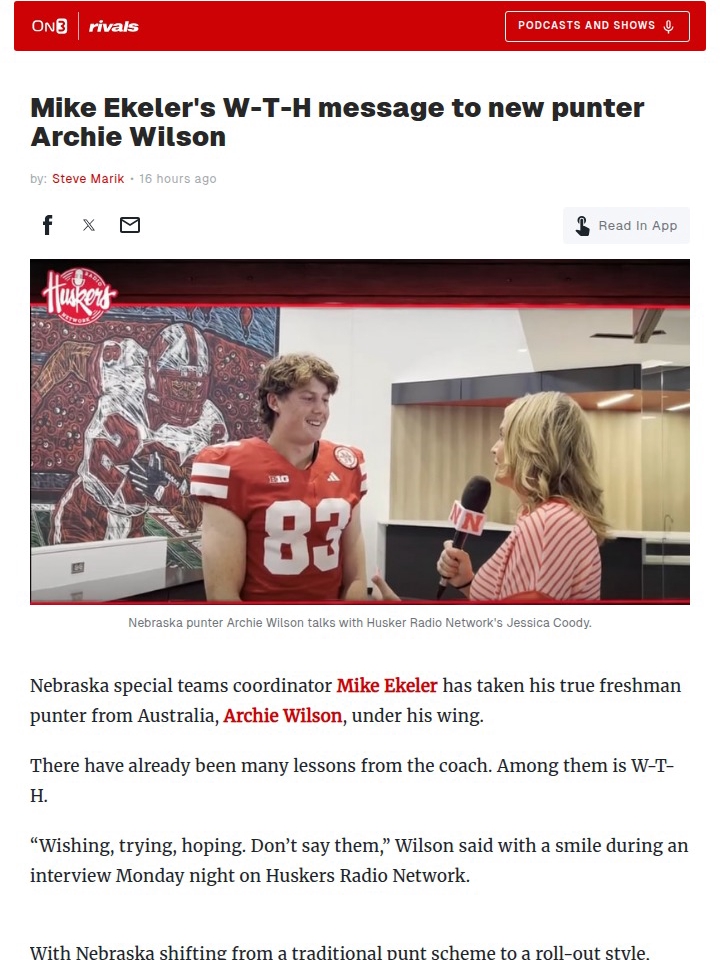 Aussie Rollout: Archie Wilson’s Big Test