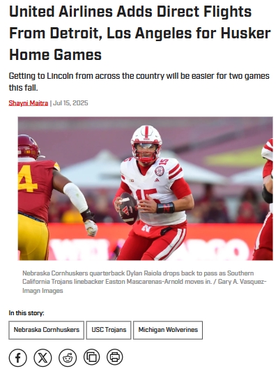 United’s Making Husker Game Days Way Easier