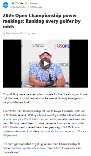 Rory’s Redemption Run at Royal Portrush?