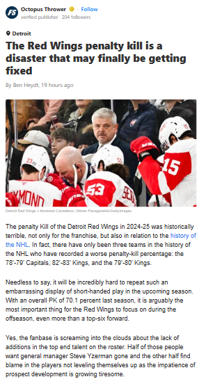 Can Appleton Fix Detroit’s PK Nightmare?