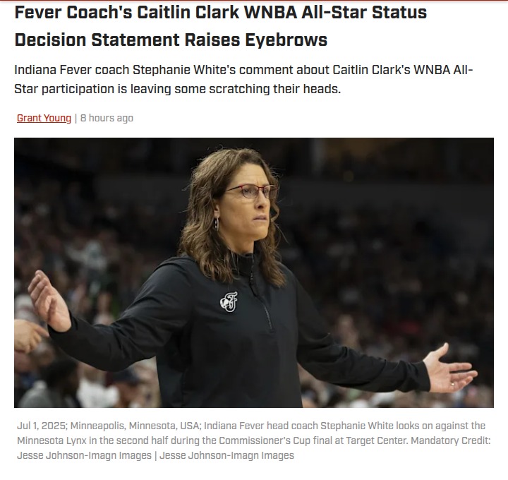 Coach White’s Unusual Call on Clark’s Status