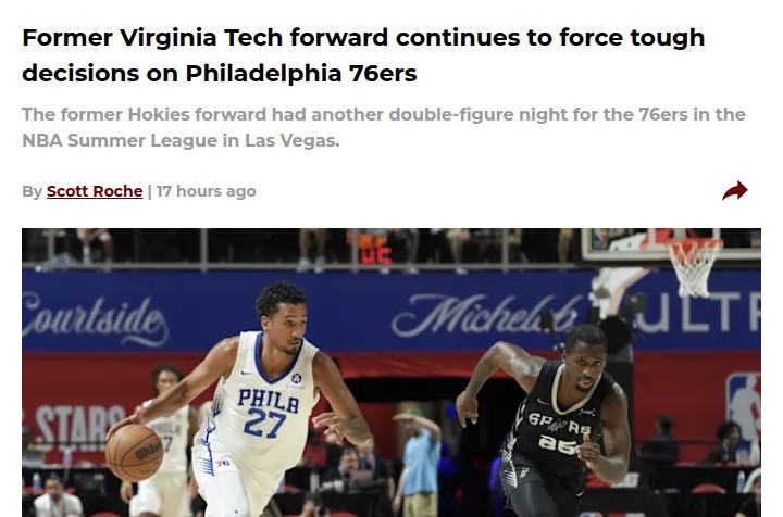 Aluma Heating Up for Sixers in Vegas