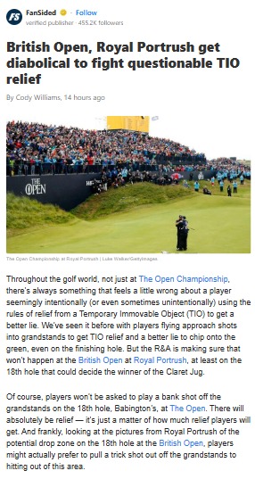 Portrush’s 18th: No Freebies for Bad Shots