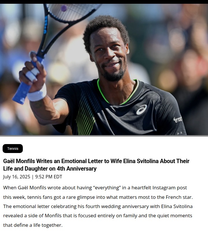 Monfils’ Heartfelt Tribute to Svitolina