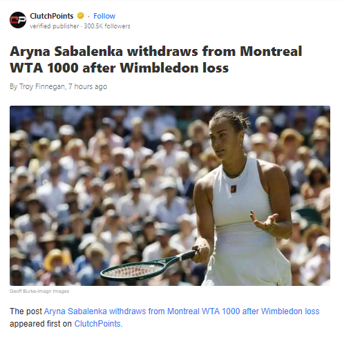 Sabalenka Skips Montreal—Smart Move or Missed Chance?