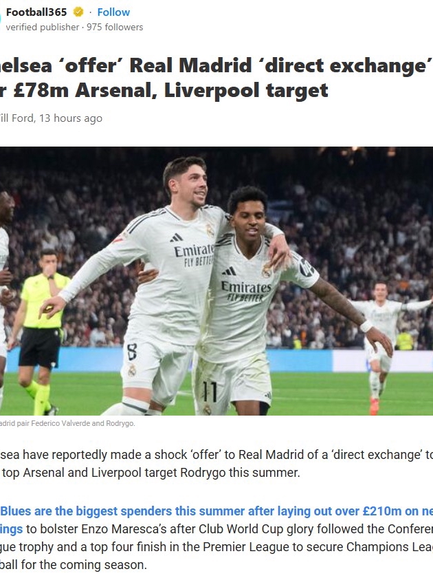 Chelsea’s Bold Rodrygo Swap: Game Changer?