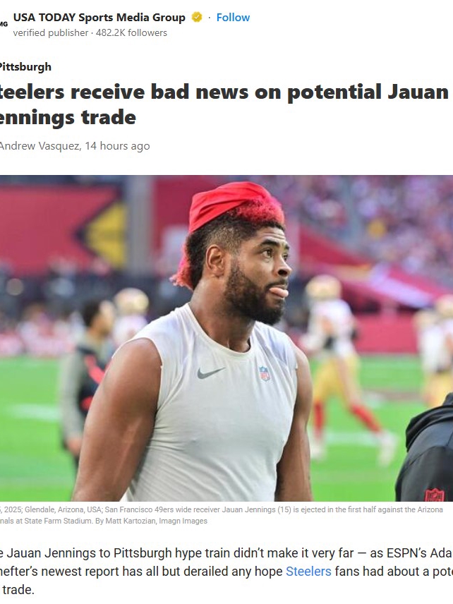 Steelers’ WR Hunt Hits Another Roadblock