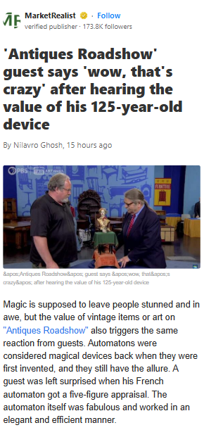 Antique Magician Automaton Shocks Fans 🤯