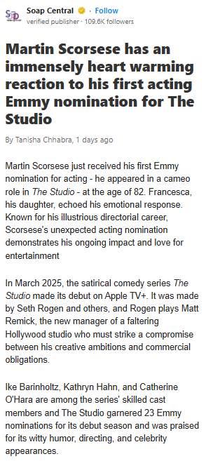 Scorsese’s Emmy Nod: Is He Outshining the Cast? 🤔