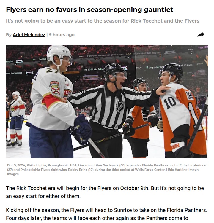 Flyers Face Early Gauntlet: Can Tocchet Rally the Boys?