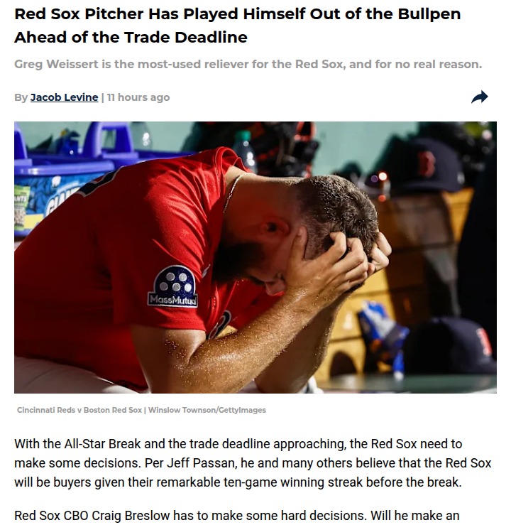Is the Weissert Experiment Over in Boston?
