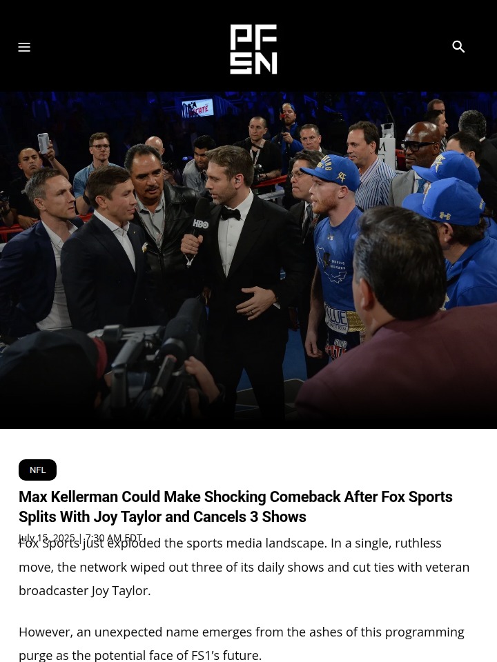 Max Kellerman: FS1’s Next Big Move?