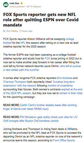 Allison Williams’ Big NFL Comeback