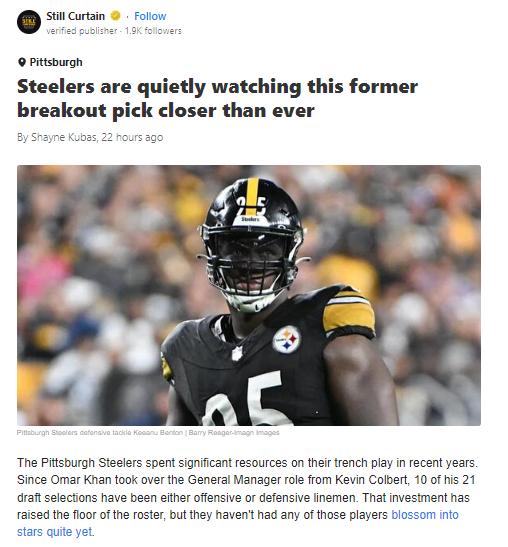 Is Keeanu Benton the Next Big Thing?