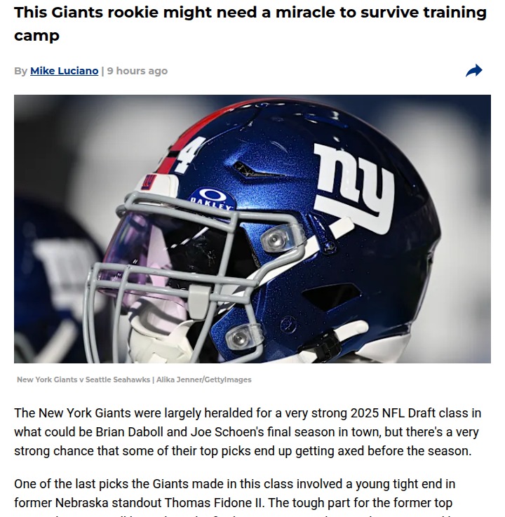 Can Fidone Crack Big Blue’s TE Logjam?