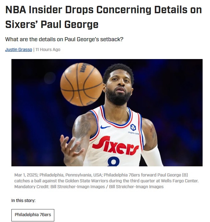 PG13’s Knee Woes: Sixers’ Gamble Backfires?
