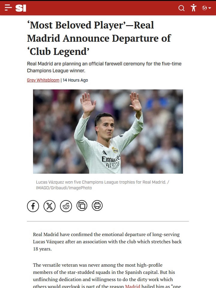 Farewell to Madrid’s Unsung Hero, Lucas