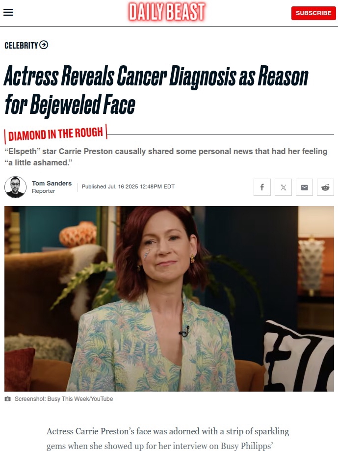 Carrie Preston’s Sparkly Secret ✨