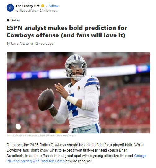 Will Dallas Finally Crack the Top 5 Offenses?
