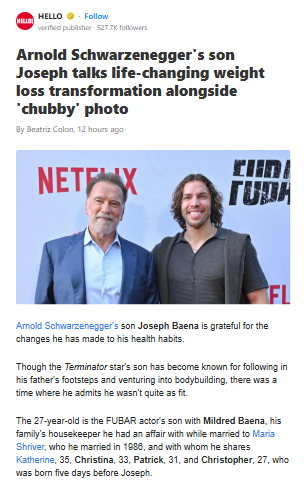 Arnold’s Sons’ Epic Weight Loss Glow-Up