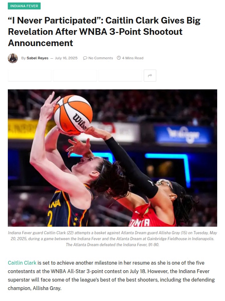 Clark’s 3-Point Challenge: Boom or Bust?