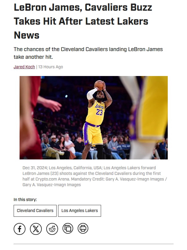 King James Reunion Hopes Fading Fast