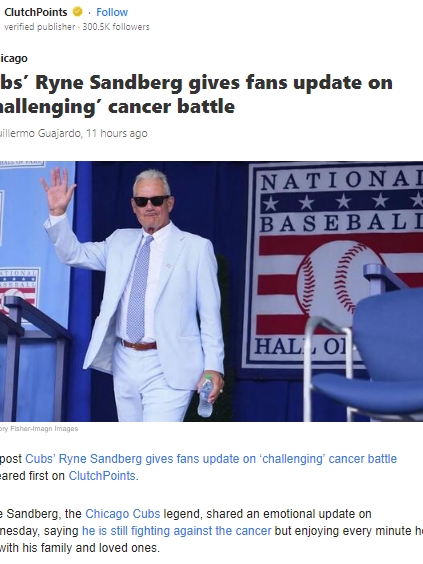 Ryne Sandberg’s Brave Update