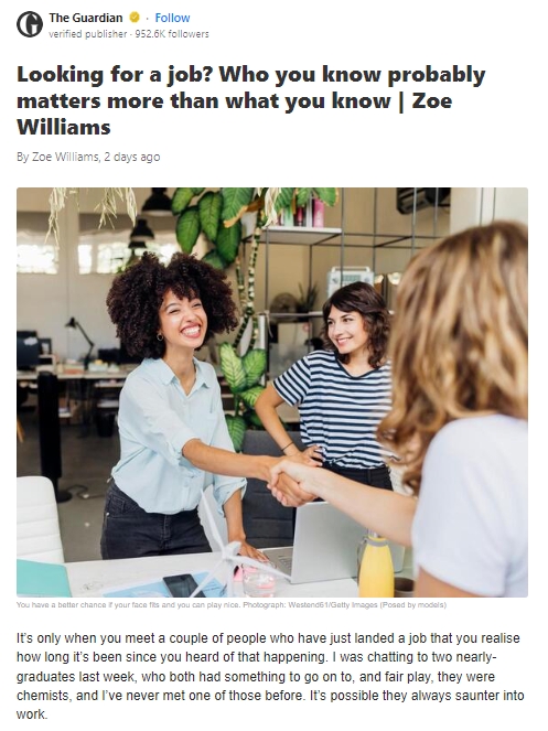 Job Hunting? It’s All About Who You Know