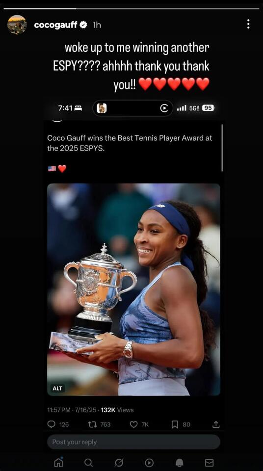 Coco Gauff Doubles Down at the ESPYs!