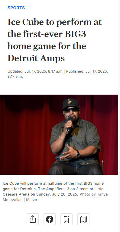 Ice Cube Drops Mic & Drama at BIG3 Detroit 🎤