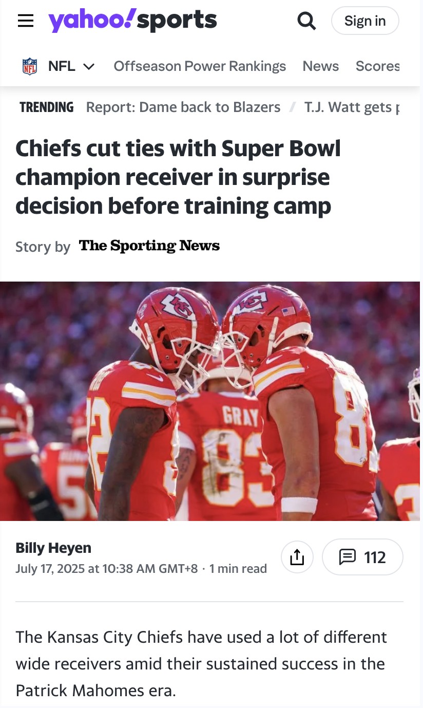 Chiefs “super bowl champion” cut - is this headline misleading?