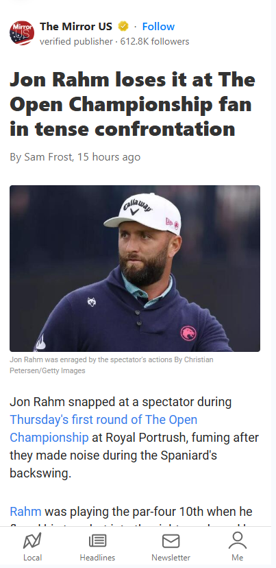 Rahm’s Rough Ride: Fan Rattles El Toro