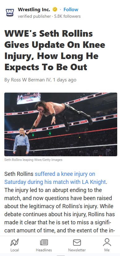Seth “Freakin’” Rollins Injury Update: Out for Mania?