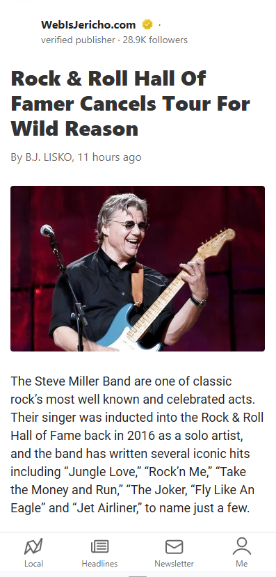 Steve Miller Band Tour Axed Over Weather?! 🌪️