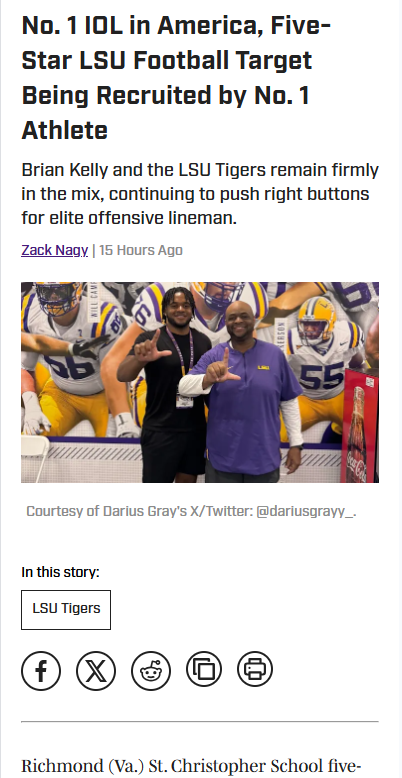 LSU’s Bayou Blitz for Darius Gray