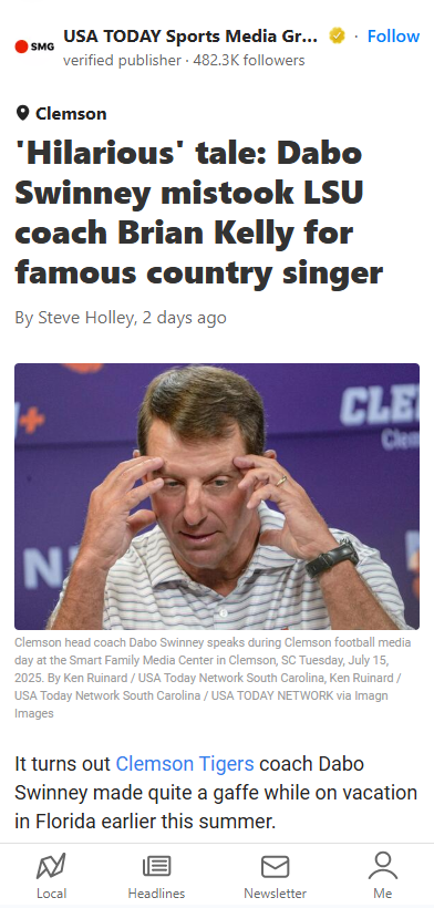 Dabo Swinney’s Epic Mix-Up 😂