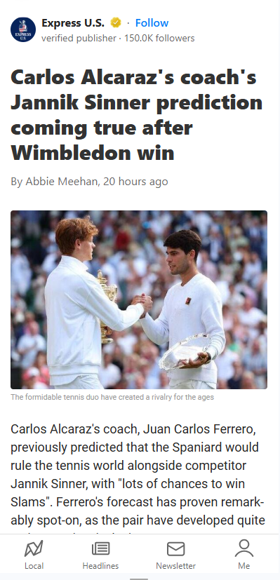 Sinner vs. Alcaraz: Tennis’s New El Clasico?