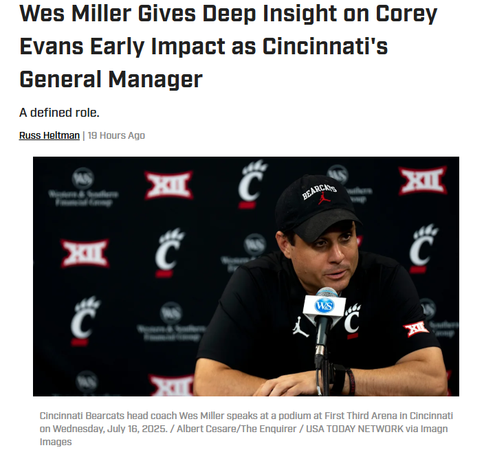Corey Evans: Bearcats’ Secret Weapon?