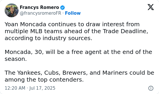 Moncada to the M’s? Risky or Rewarding Move?