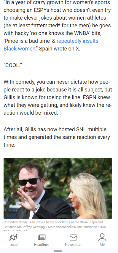 Shane Gillis’ ESPYS Jokes Spark Debate