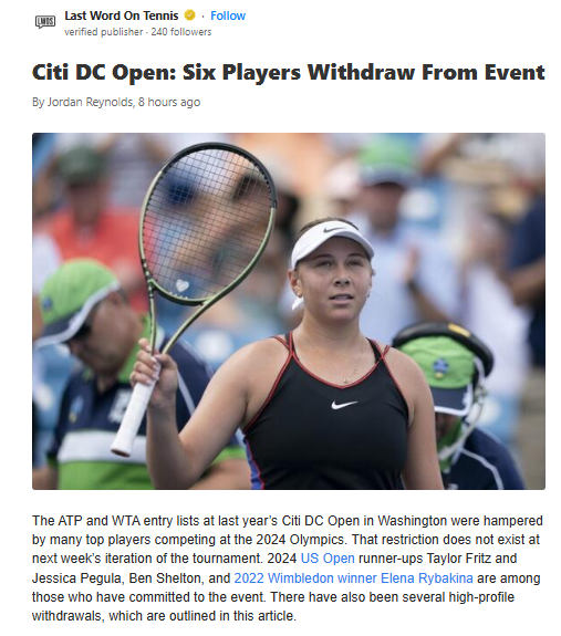 Citi DC Open: Champs Out, Who’s In?