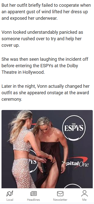 Lindsey Vonn’s Red Carpet Slip-Up